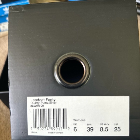 Rihanna Leadcat Fenty Quarry-Puma Silver Slides - Picture 3 of 7